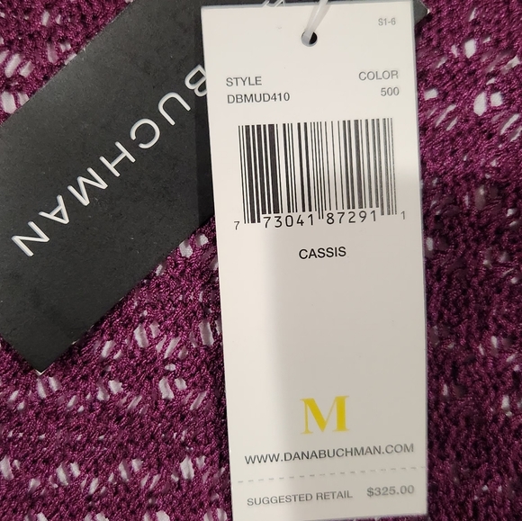 NWT Dana Buchman 100% Silk Burgundy/eggplant Women's Cardigan - Picture 6 of 8